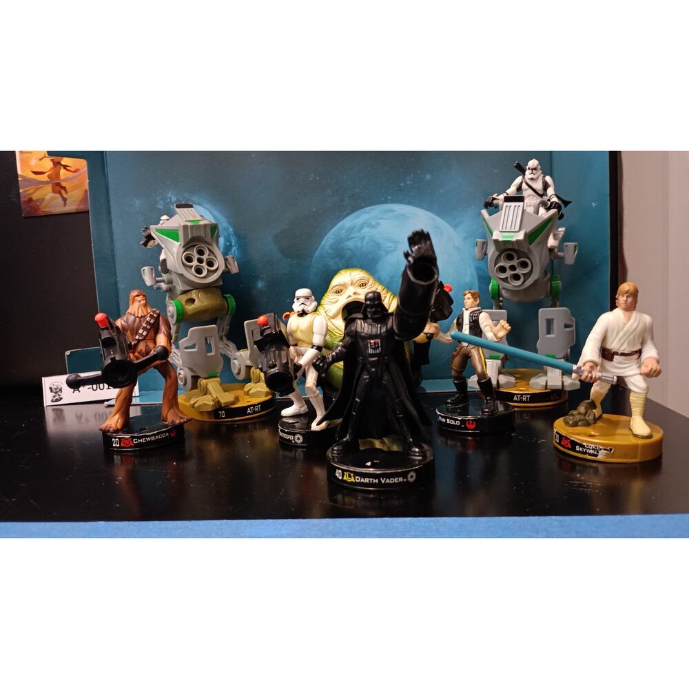 Star Wars Attacktix Lot – AT‑RT, Luke, Vader, Han, Chewy, Jabba + Missiles Lot
